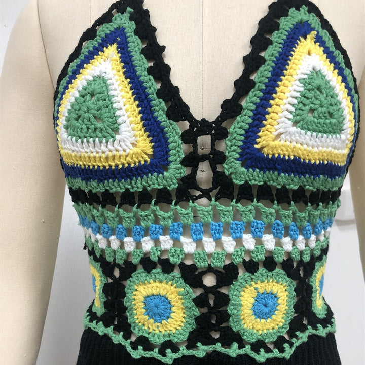 Damen Häkel-Bikinioberteil mit verspieltem geometrischen Design Echo Archiv