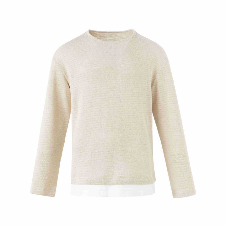 Herren Feinstrick-Pullover mit Rundhalsausschnitt und geradem Schnitt Echoarchiv