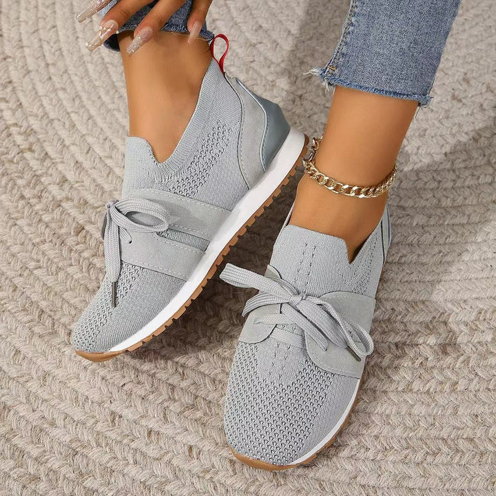Damen nan leichte Strick-Sneaker mit ergonomischem Memory-Fußbett und rutschfester Profilsohle Echo Archiv
