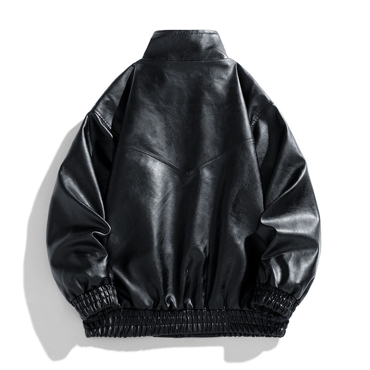 Herren Kunstlederjacke mit geräumigen Taschen und bequemen Bündchen Echoarchiv