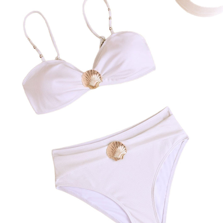 Damen Hochgeschnittener Bikini mit elegantem Muschel-Detail Echo Archiv