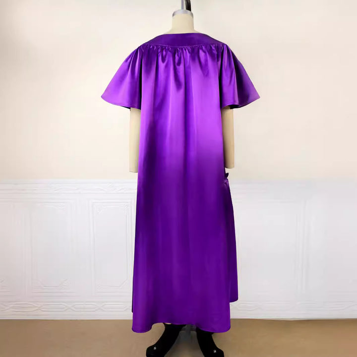 Damen Fließendes Maxikleid mit voluminösen Ärmeln Echo Archiv