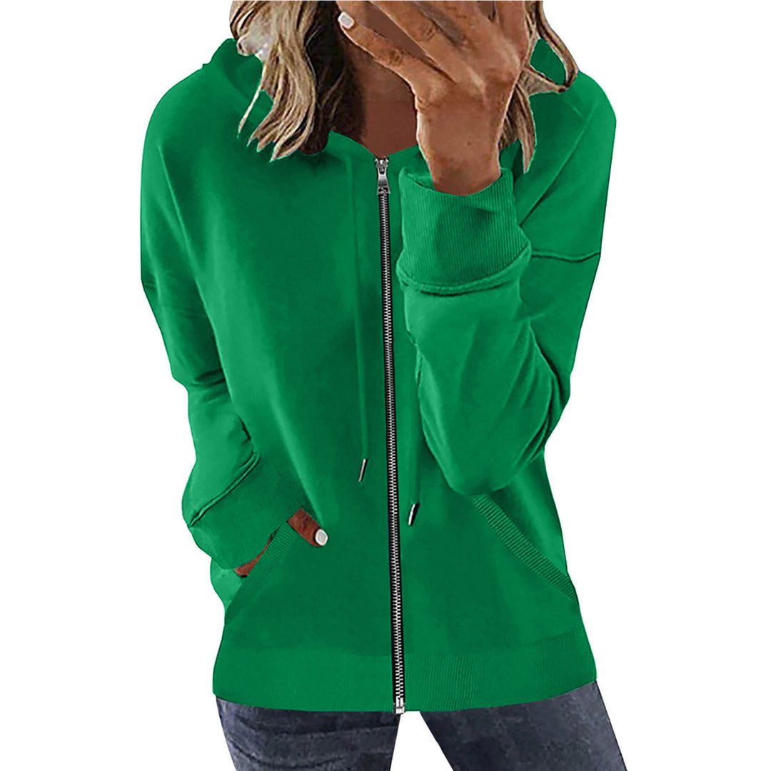 Damen nan Kapuzenjacke mit durchgehendem Reißverschluss, Kängurutaschen und elastischen Bündchen Echo Archiv