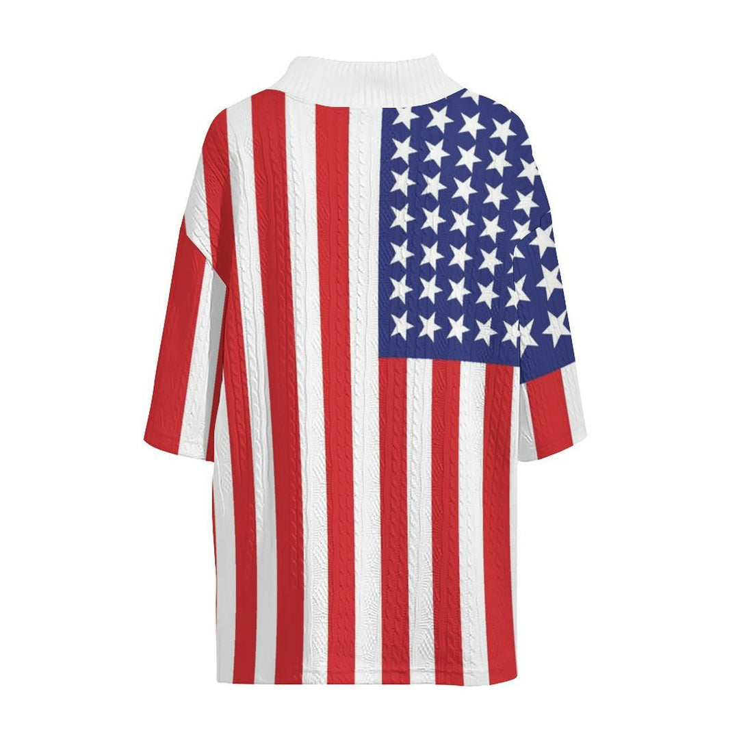 Herren lässiges Oberteil mit amerikanischem Flaggenmuster und modernem Schnitt Echoarchiv