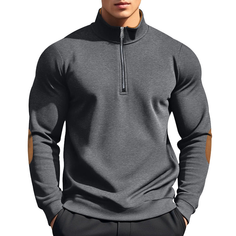 Herren sportlicher Pullover mit Stehkragen und Reißverschluss Echoarchiv