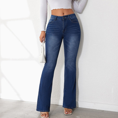 Damen nan Highwaist Schlagjeans mit figurschmeichelnder Passform und weitem Bootcut Echo Archiv