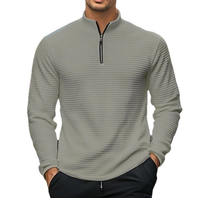 Herren Sweatshirt mit hohem Kragen und Reißverschluss Echoarchiv