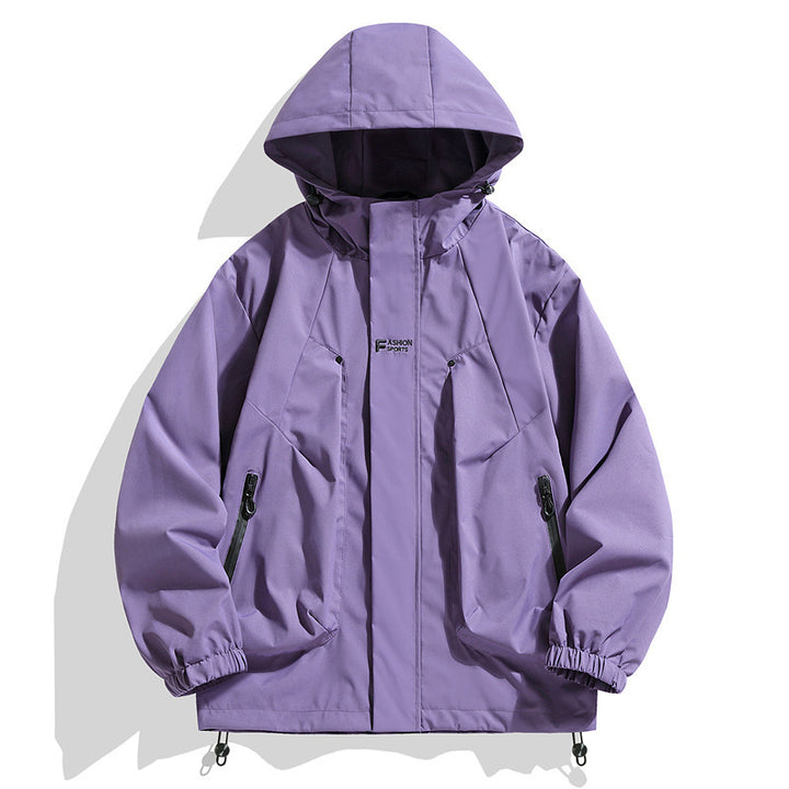 Herren wasserfeste Sportjacke mit verstellbarer Kapuze Echoarchiv
