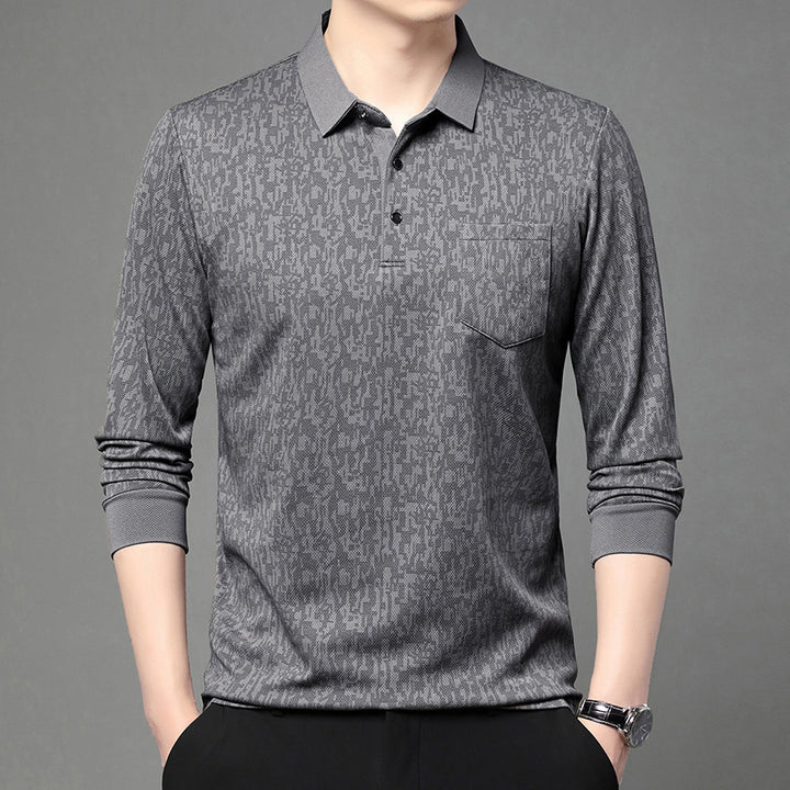Herren Poloshirt mit grafischem Motiv und atmungsaktivem Funktionsmaterial Echoarchiv
