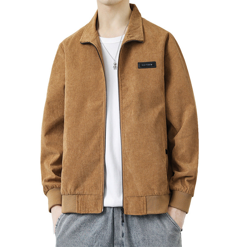 Herren cordjacke mit hohem Kragen und praktischen Taschen Echoarchiv