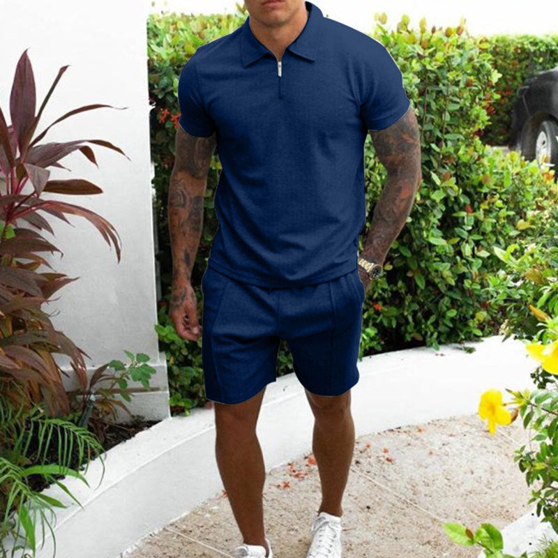 Herren Polo- und Shorts-Set mit hochwertigem, atmungsaktivem Stoff Echoarchiv