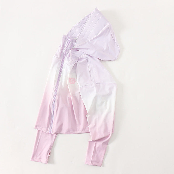 Damen nan leichte UV-Schutz Kapuzenjacke aus Funktionsstretch mit durchgehendem Reißverschluss und Raglanärmeln Echo Archiv