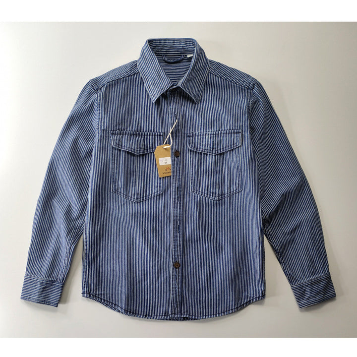 Herren Gestreifte Baumwoll-Hemdjacke Echo Archiv