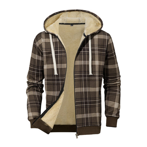Herren Gemütliche Fleecejacke im karierte Design Echo Archiv