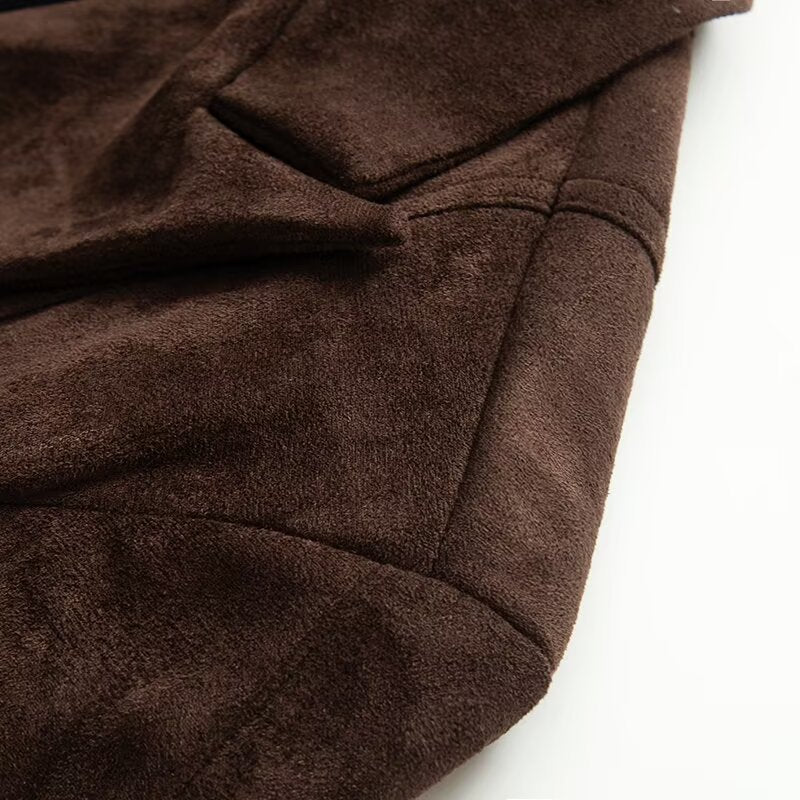 Damen Taillierter Blazer in Veloursoptik mit Doppelknopfverschluss und Wiener Nähten Echo Archiv