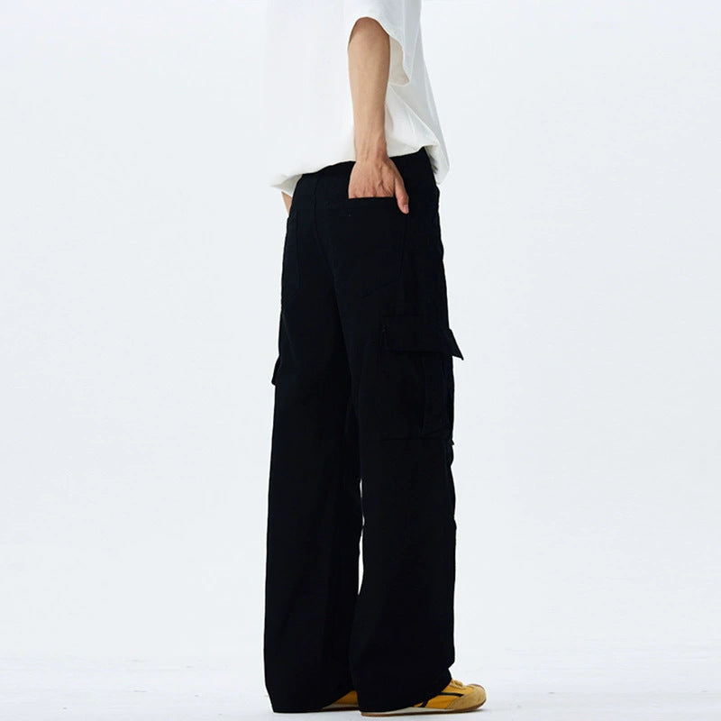 Damen Weitgeschnittene Cargo-Hose mit hoher Taille und aufgesetzten Taschen Echo Archiv