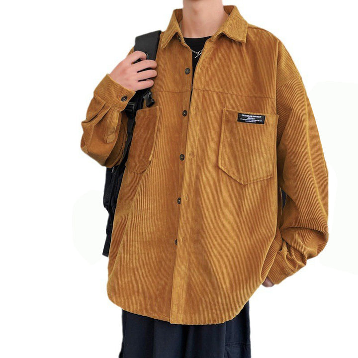 Herren lässige Cordjacke mit praktischen Taschen Echoarchiv