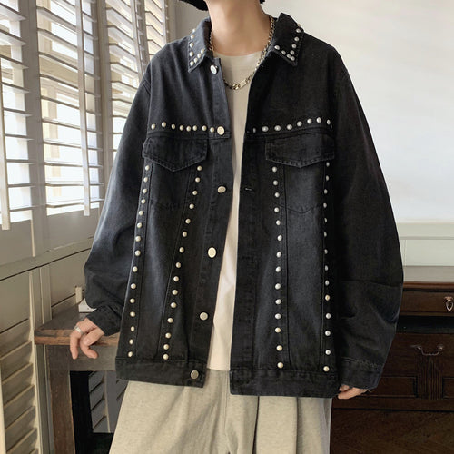 Herren Modische Oversized Jeansjacke Echoarchiv