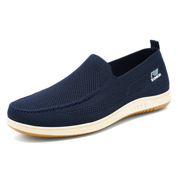 Herren nan leichtgewichtiger Mesh-Mokassin-Slipper mit nahtlosem Strickoberteil, Memory-Komforteinlage und rutschfester Flexsohle Echo Archiv