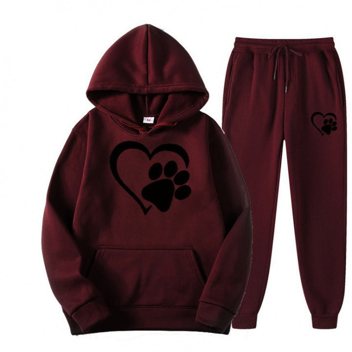 Damen Kuscheliger Hoodie und Jogginghose Set Echoarchiv