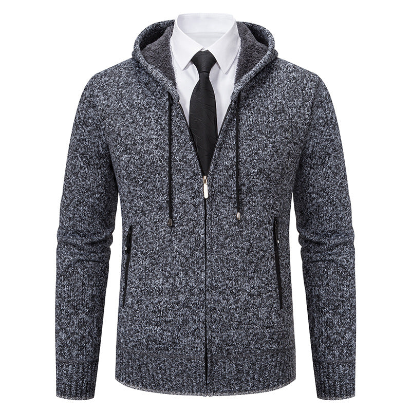 Herren Strickjacke mit Kapuze und weichem Innenfutter Echoarchiv