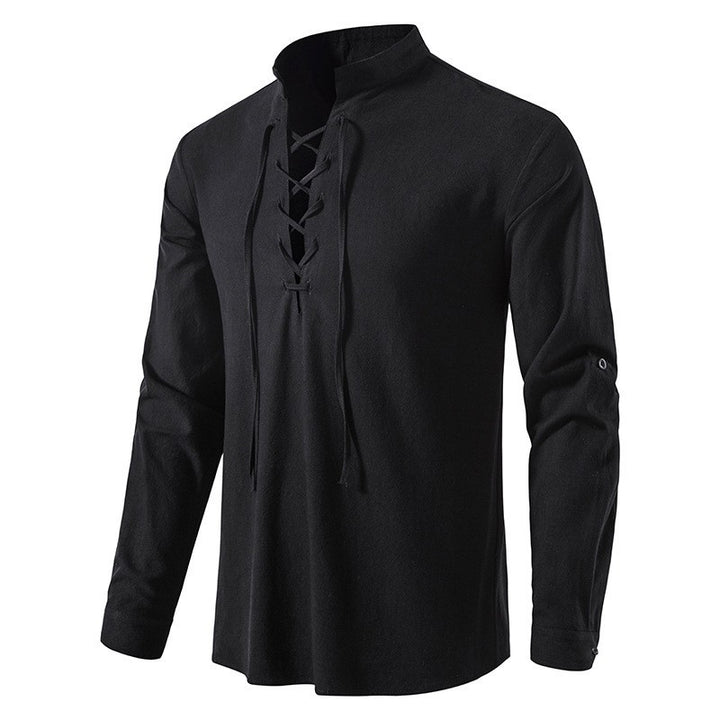 Herren Langarmshirt mit modischem Kordelzug Echoarchiv