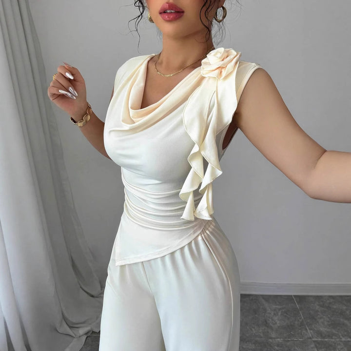 Damen Elegantes Jumpsuit mit Rüschendetails Echo Archiv