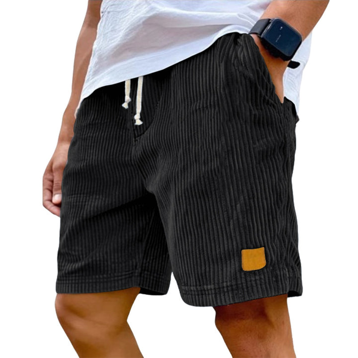 Herren nan Feincord-Shorts mit elastischem Tunnelzugbund, Kordelzug und tiefen Eingrifftaschen Echo Archiv