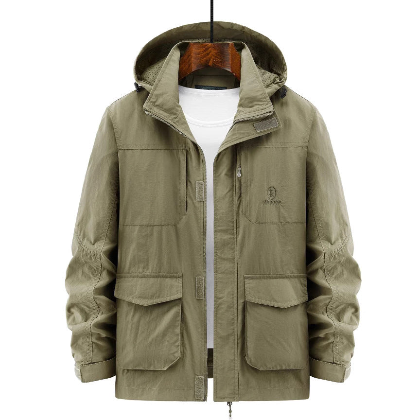 Herren Robuste Wetterjacke mit praktischen Taschen Echo Archiv