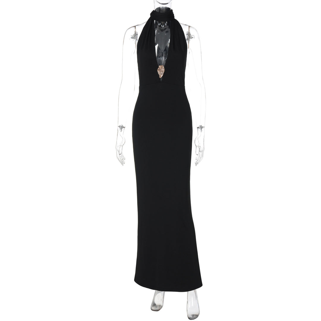 Damen Elegantes Halter-Maxikleid mit verführerischem Ausschnitt Echo Archiv