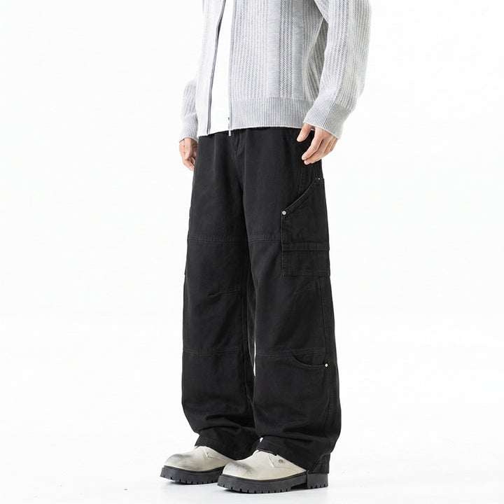 Damen Weite Utility-Cargo-Hose mit elastischem Bund, Multifunktionstaschen und Workwear-Details Echo Archiv