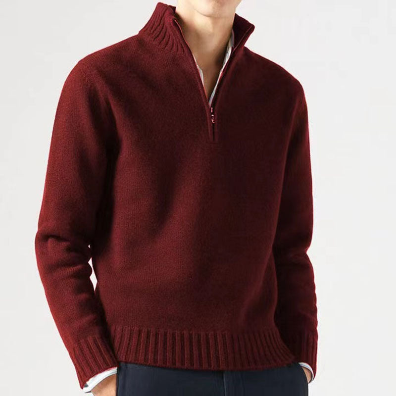 Herren Pullover mit hohem Kragen und modernem Reißverschluss Echoarchiv