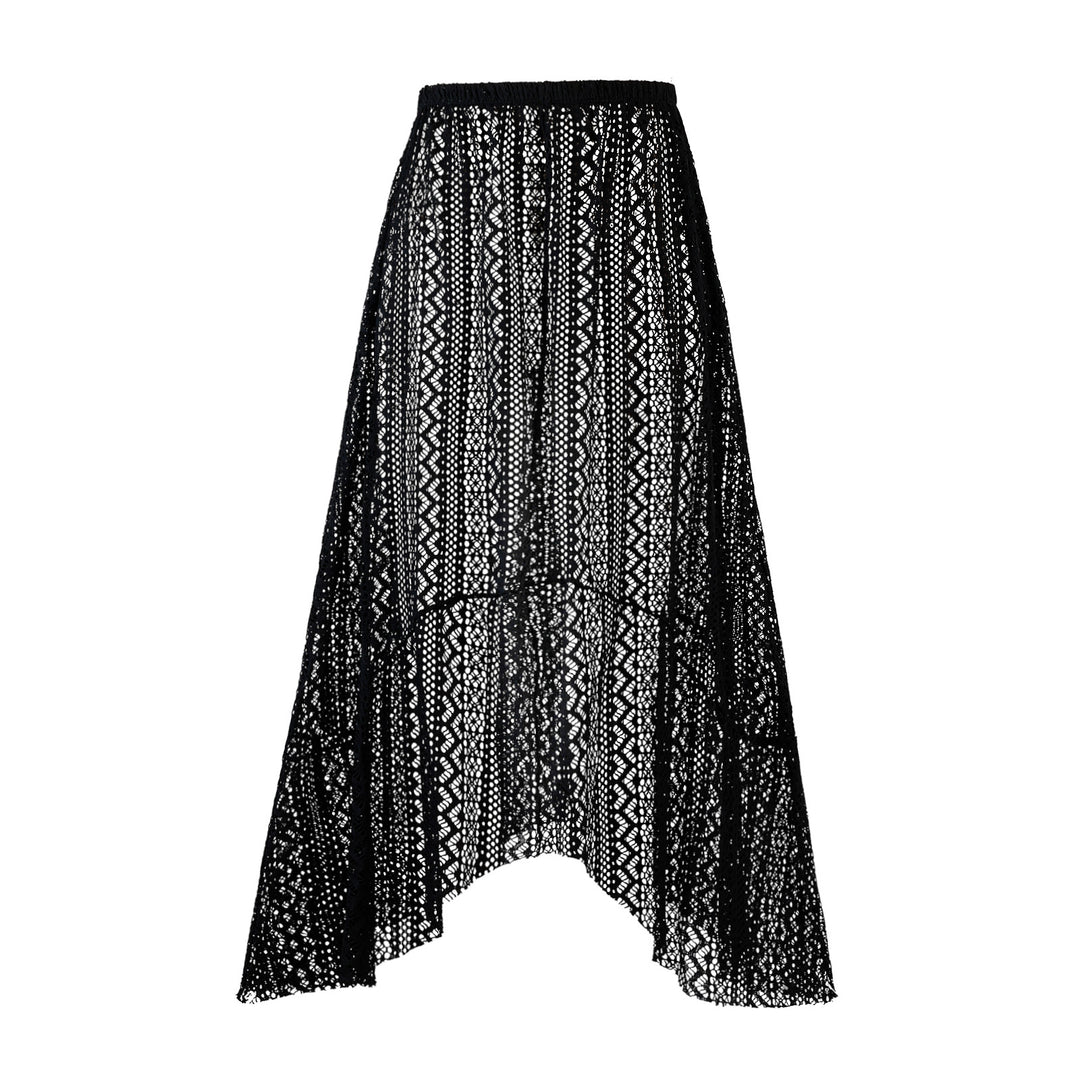 Damen Eleganter Badeanzug mit floralem Detail und transparenter Strandtunika Echo Archiv