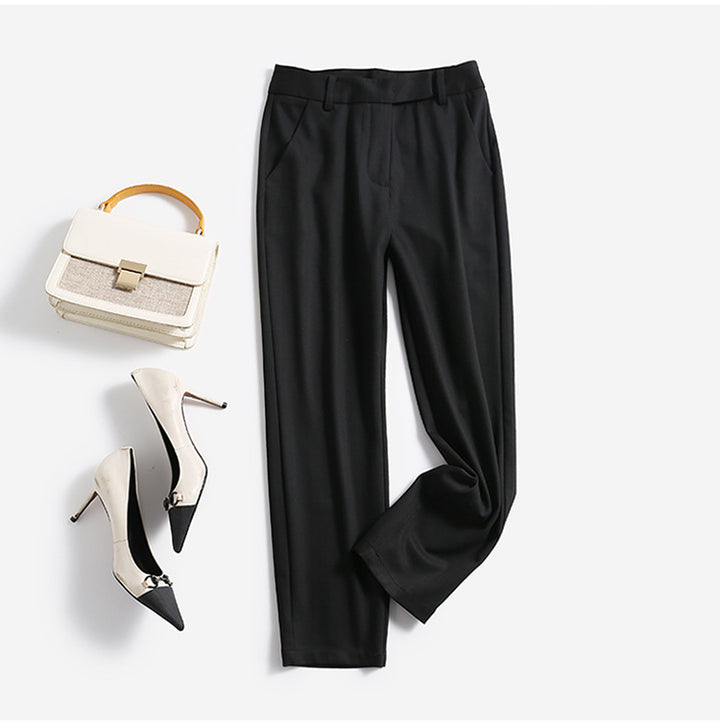 Damen Elegante und bequeme Hochtaillierte Anzughose Echoarchiv