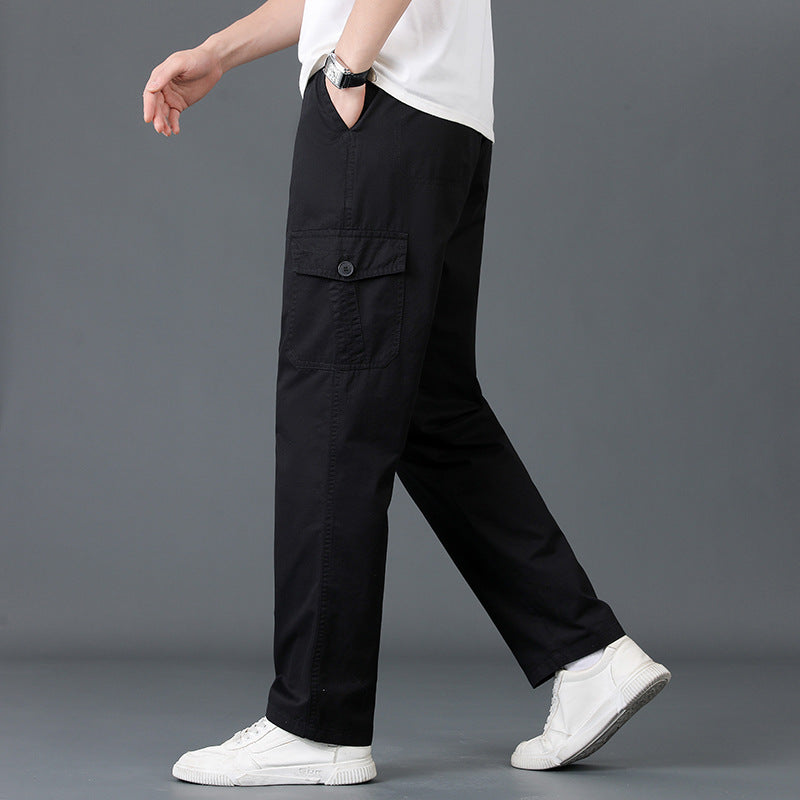 Herren Leichte Baumwoll‑Utility‑Cargohose mit elastischem Bund und geradem Bein Echo Archiv