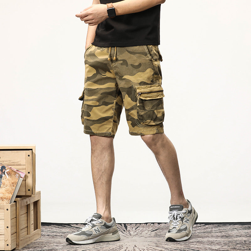 Herren Cargoshorts im lässigen Camouflage-Stil mit verschiedenen Taschen und verstellbarem Bund Echoarchiv