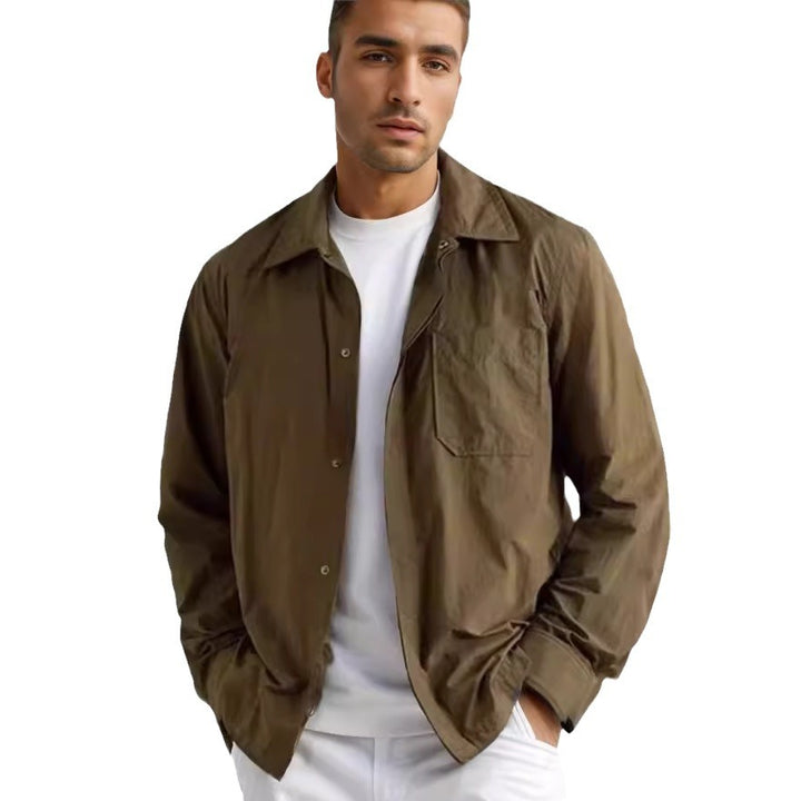 Herren leichte Freizeitjacke mit praktischem Druckknopfverschluss und modernem Schnitt Echoarchiv