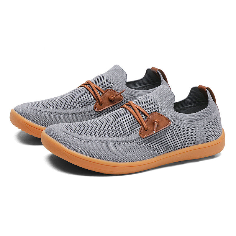 Herren gestrickter Mokassin-Slipper mit elastischem Schaft, Zierösen und stoßdämpfender Flexsohle Echo Archiv