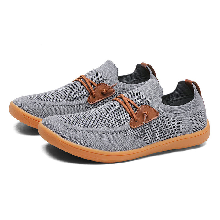 Herren gestrickter Mokassin-Slipper mit elastischem Schaft, Zierösen und stoßdämpfender Flexsohle Echo Archiv