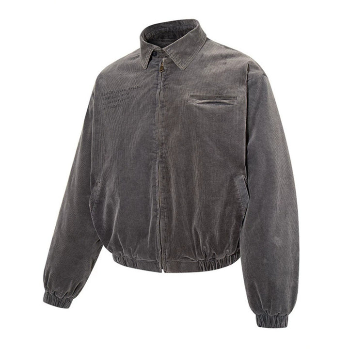 Herren Cord-Blousonjacke mit Reißverschluss, elastischem Saum und Brustpaspel Echoarchiv