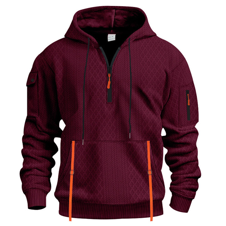 Herren sportlicher Kapuzenpullover mit Struktur und praktischen Taschen Echoarchiv