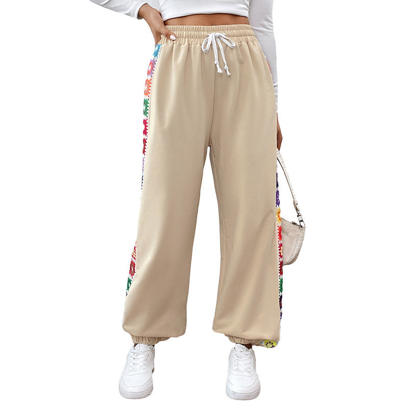 Damen Jogginghose mit buntem Seitenmuster Echo Archiv