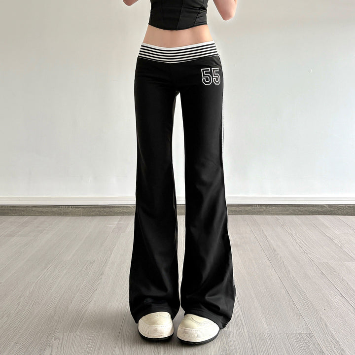Damen Flared Jogginghose mit seitlichen Streifen Echo Archiv