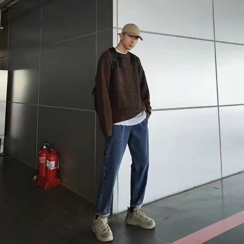 Damen Modischer Grobstrickpullover mit lässiger Passform Echoarchiv