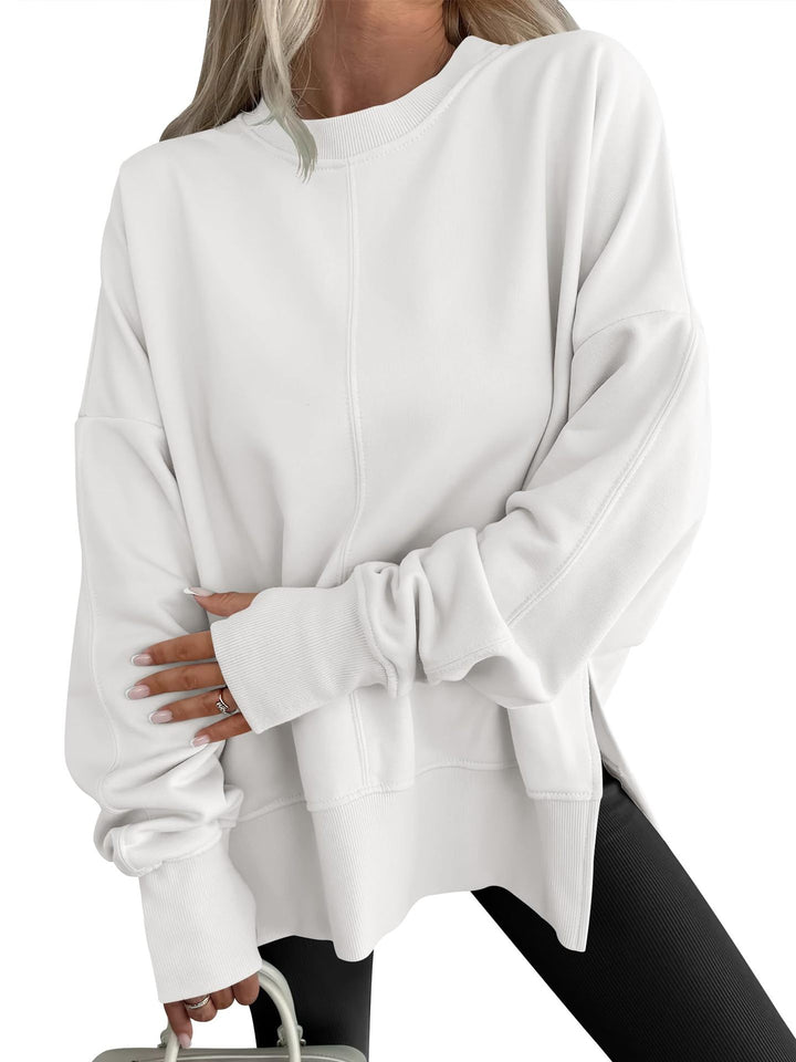 Damen Oversize-Sweatshirt mit Mittelnähte, Rundhals und überschnittener Schulter Echo Archiv