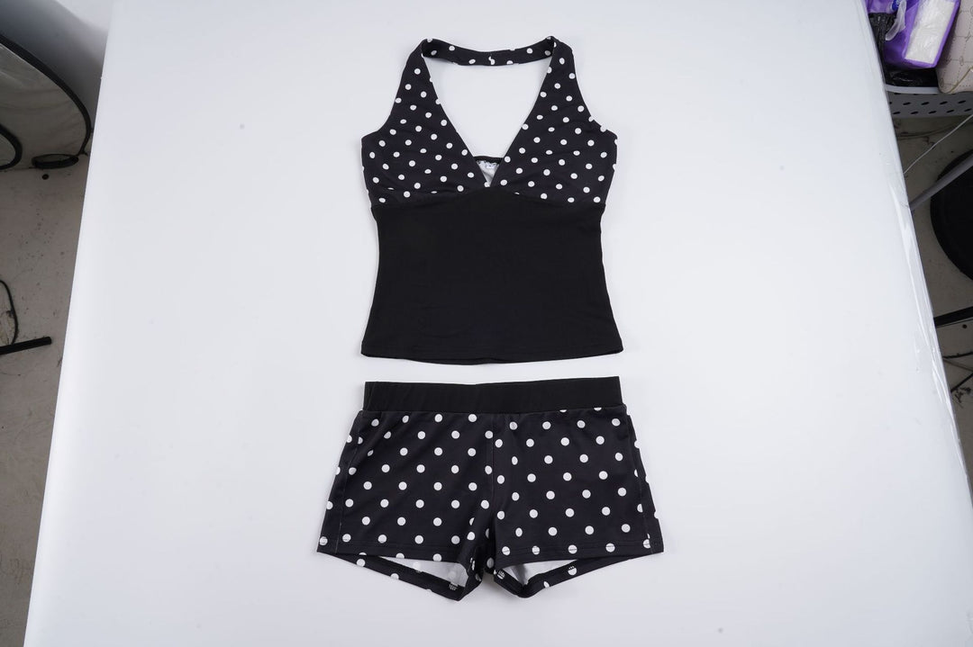 Damen-Set aus Top und Shorts mit Polka-Dots Echo Archiv