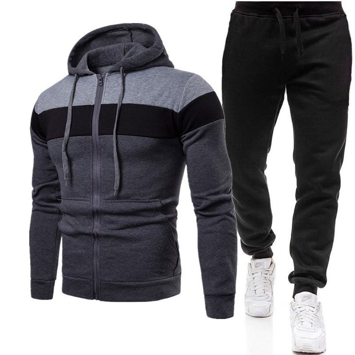 Herren Sportliches Jacken-Set mit bequemem Sweat-Stoff und elastischer Jogginghose Echoarchiv