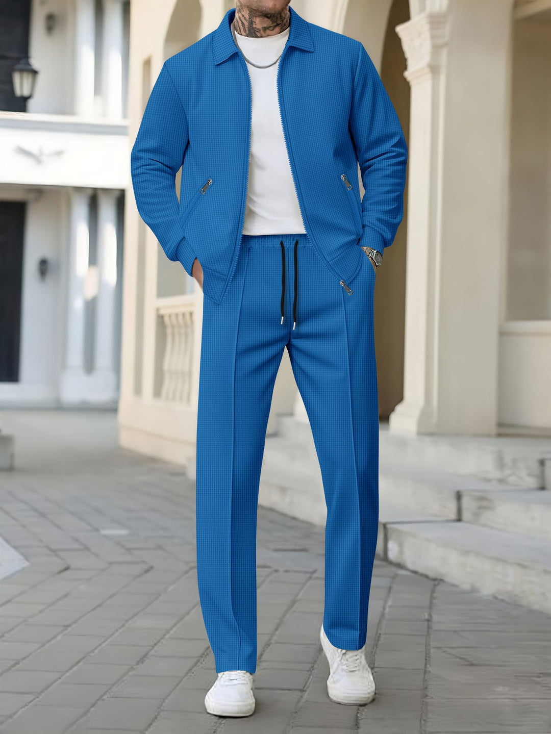 Herren Stilvolle Freizeithose und Jacke Set Echoarchiv