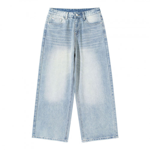 Damen Hoher Bund weit geschnittene gerade Jeans aus Vintage-Denim Echo Archiv