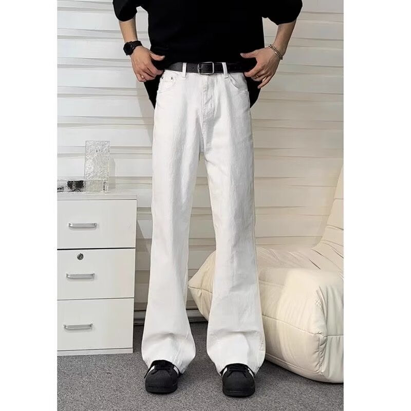 Herren Baumwollmix-Hose mit geradem Bein, lockerem Schnitt und tiefer Leibhöhe Echoarchiv